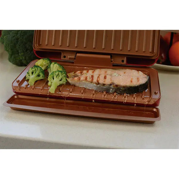 Lachs und Gemüse grillen mit dem Starlyf No Fat Grill