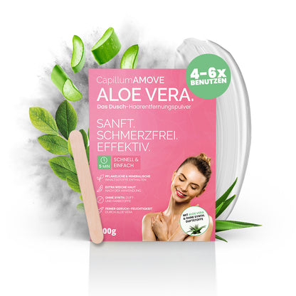 Capillum AMOVE Aloe Vera, Dusch-Haarentfernungspulver, 200 gr.