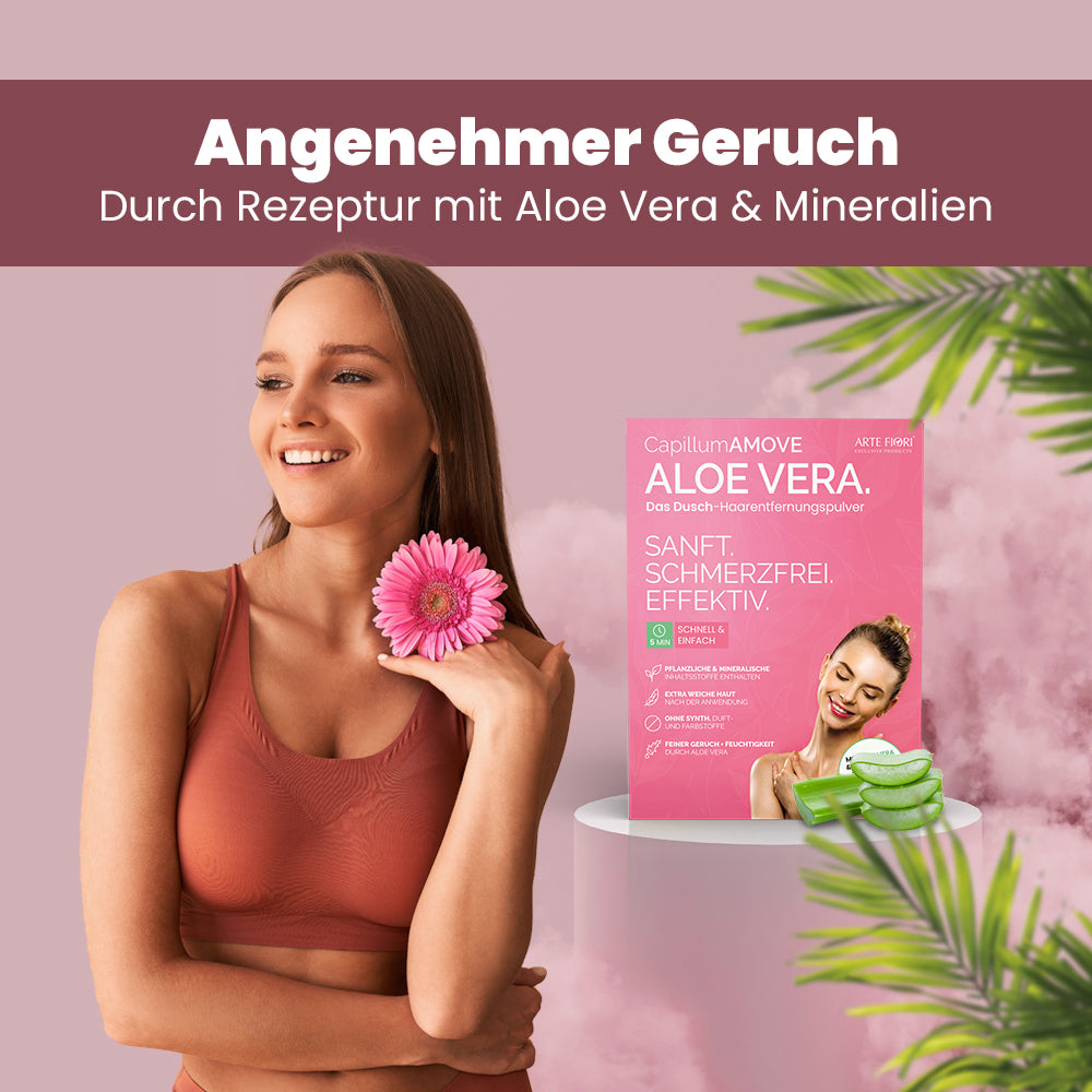 Capillum AMOVE Aloe Vera, Dusch-Haarentfernungspulver, 200 gr.