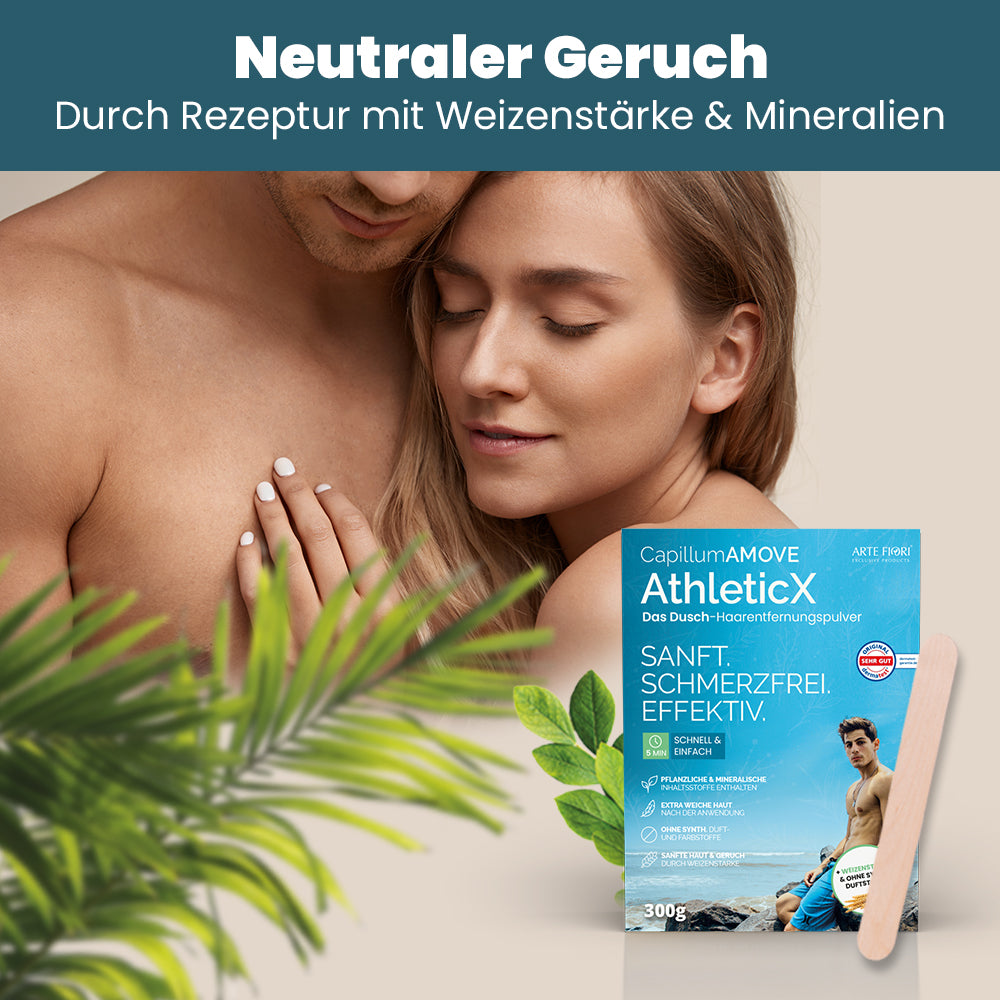 Capillum AMOVE Athletic X, Dusch-Haarentfernungspulver, 200 gr.