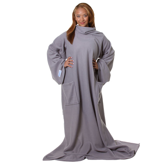 Snuggie Original Fleecedecke mit Ärmeln, grau