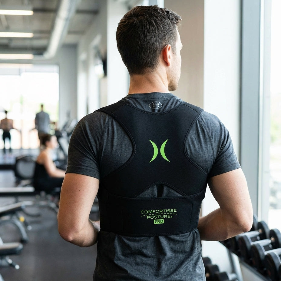Unterstützung im Gym mit dem Orthopädischer Rückenstabilisator Comfortisse Posture Pro