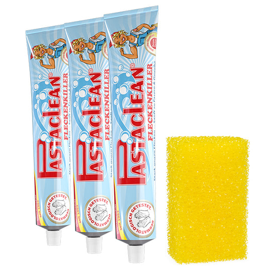 3 Tuben Pastaclean mit Schwamm
