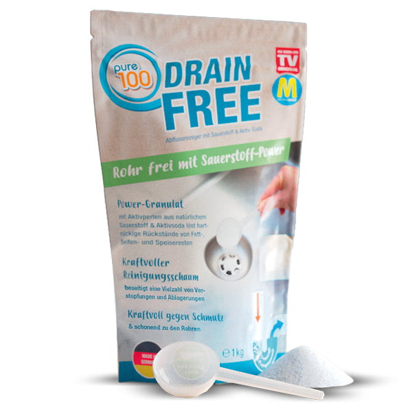 Drain Free pure100 Rohr frei mit Sauerstoff-Power