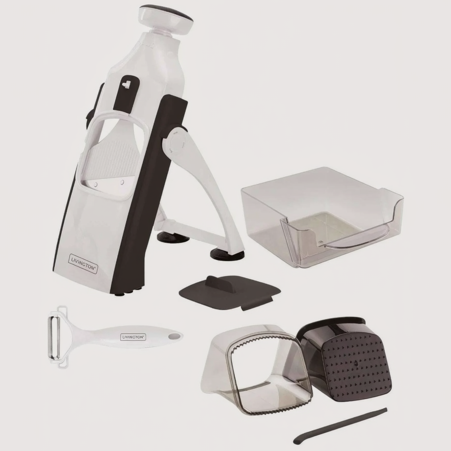 Einzelteile des Livington TurboCut Universalhobel