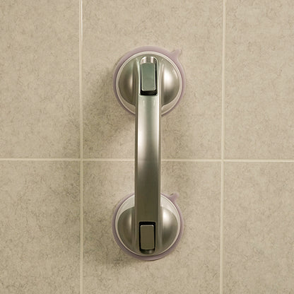 Handy Grasp Pro hält  gut auf Platten im Bad