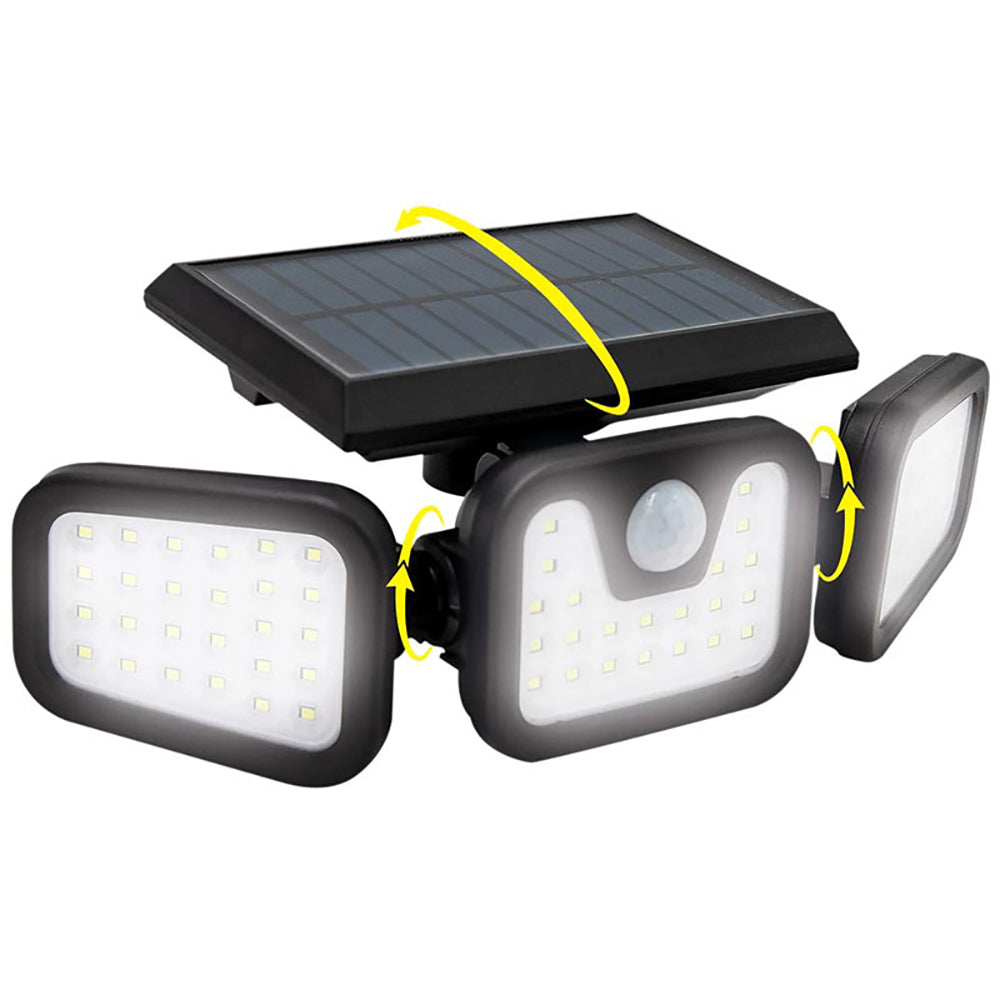 Die Lampen des Panta Trio Solar sind einfach schwenkbar