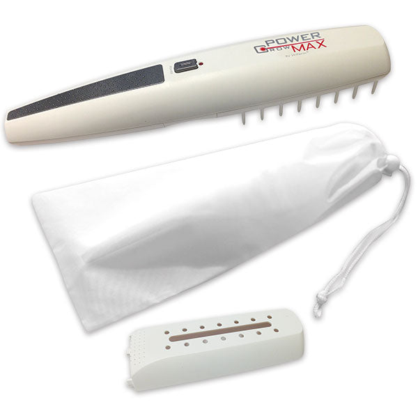 Einzelteile des Power Grow Max  System für neuen Haarwuchs