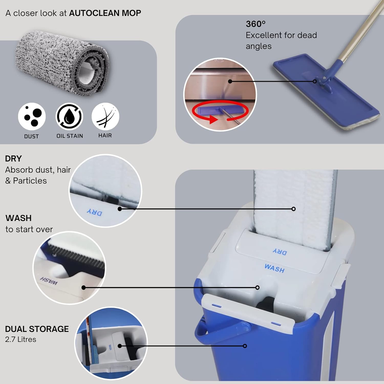 Die Vorteile des Starlyf Autoclean Mop das Mikrofaser Mop-System