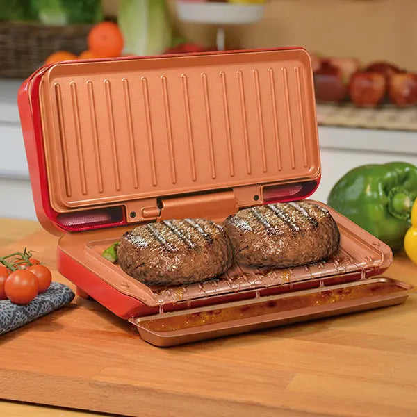 Starlyf No Fat Grill Kontaktgrill für fettarmes und gesundes Grillen