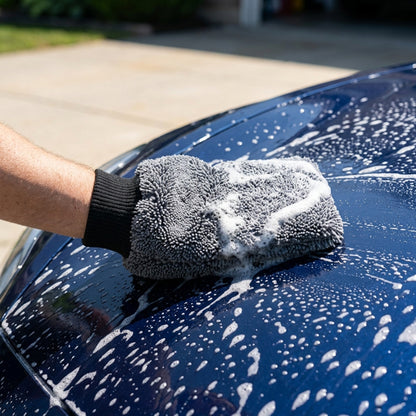 Auto reinigen mit dem Wunderhandschuh